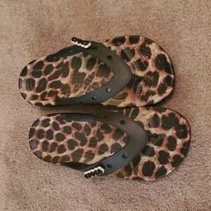 Classic Crocs Flip Flop Animal Print